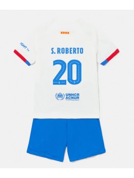 Barcelona Sergi Roberto #20 Replika Borta Kläder Barn 2023-24 Kortärmad (+ byxor)